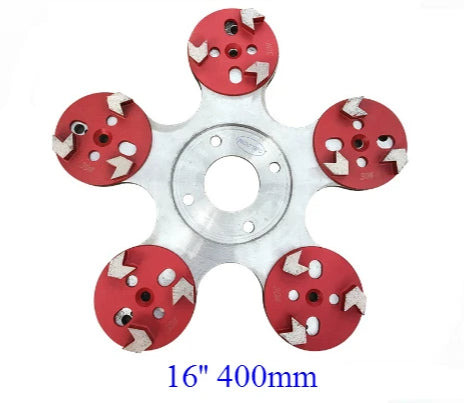 16'' Five horns Steel heavy duty rust free disc for Diamond floor grinder |400mm Chassis Bottom plate for install diamond tools