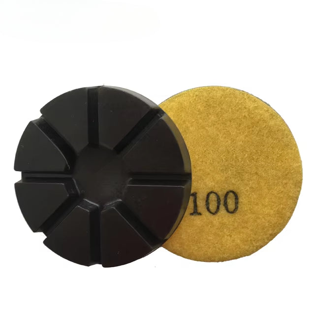 3\" Diamond Copper Bond Polishing Pads with Hook and Loop Backing OEM Customizable for Concrete and Terrazzo Floor