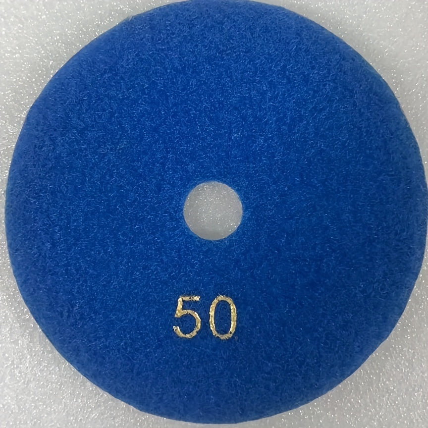 7Pcs 4" Diamond Wet Flexible Polishing Pads 100mm White Resin Bond Sanding Disc for Granite Stone Marble
