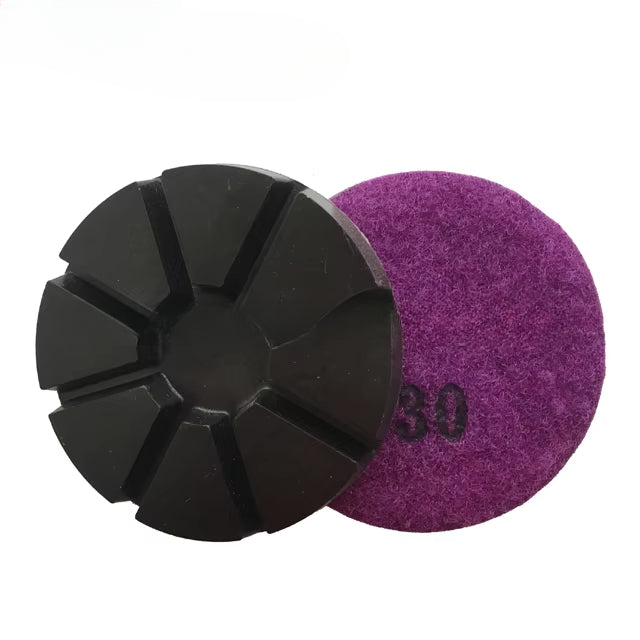 3\" Diamond Copper Bond Polishing Pads with Hook and Loop Backing OEM Customizable for Concrete and Terrazzo Floor