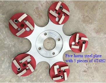 16'' Five horns Steel heavy duty rust free disc for Diamond floor grinder |400mm Chassis Bottom plate for install diamond tools