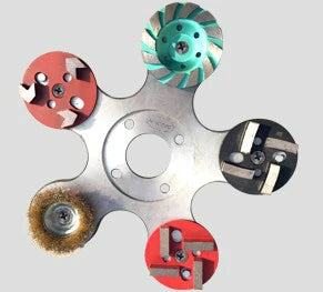 16'' Five horns Steel heavy duty rust free disc for Diamond floor grinder |400mm Chassis Bottom plate for install diamond tools