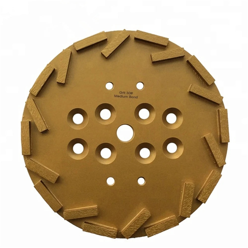 3PCS Diamond Abrasive Grinding Disc - 10 Inch Plate Polishing Pads with 20 Segments for Concrete and Terrazzo Floor
