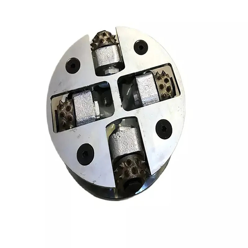 Bush Hammer 125MM New Item Single Layer 4 Rollers Rotary Plate Diamond Abrasive Tool For Grinding Concrete And Stone