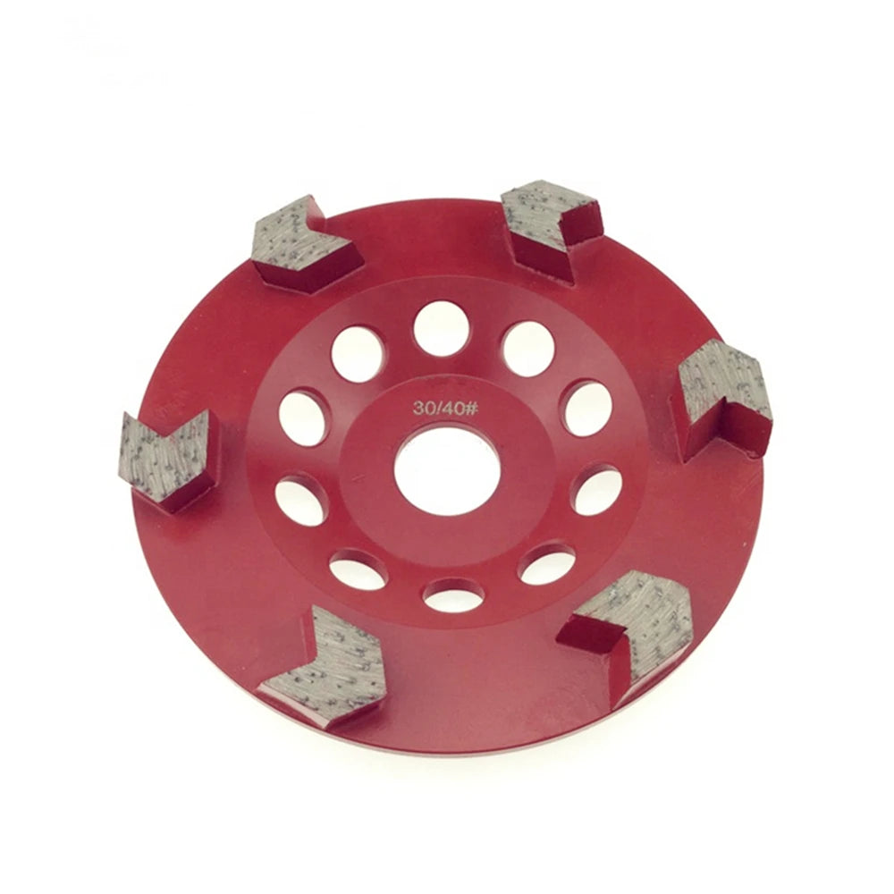 5 Inch Diamond Grinding Cup Wheel with M14 Thread and 22.23mm Bore for Concrete Floor - 9PCS, Featuring Six Arrow Segments