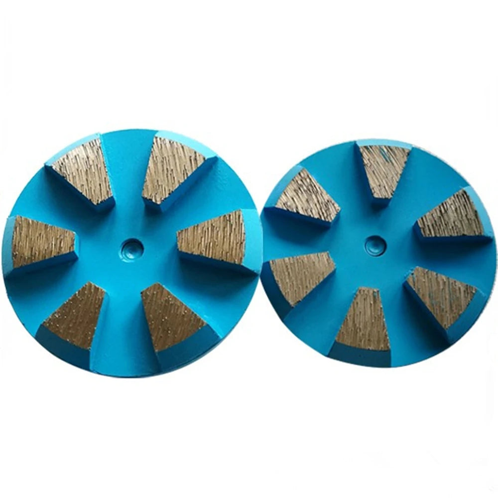 Floor Grinding Plates D83mm 3 Inch Diamond Grinding Disc with Six Segments Single/Double Post Metal Concrete Polishing Pads 9PCS