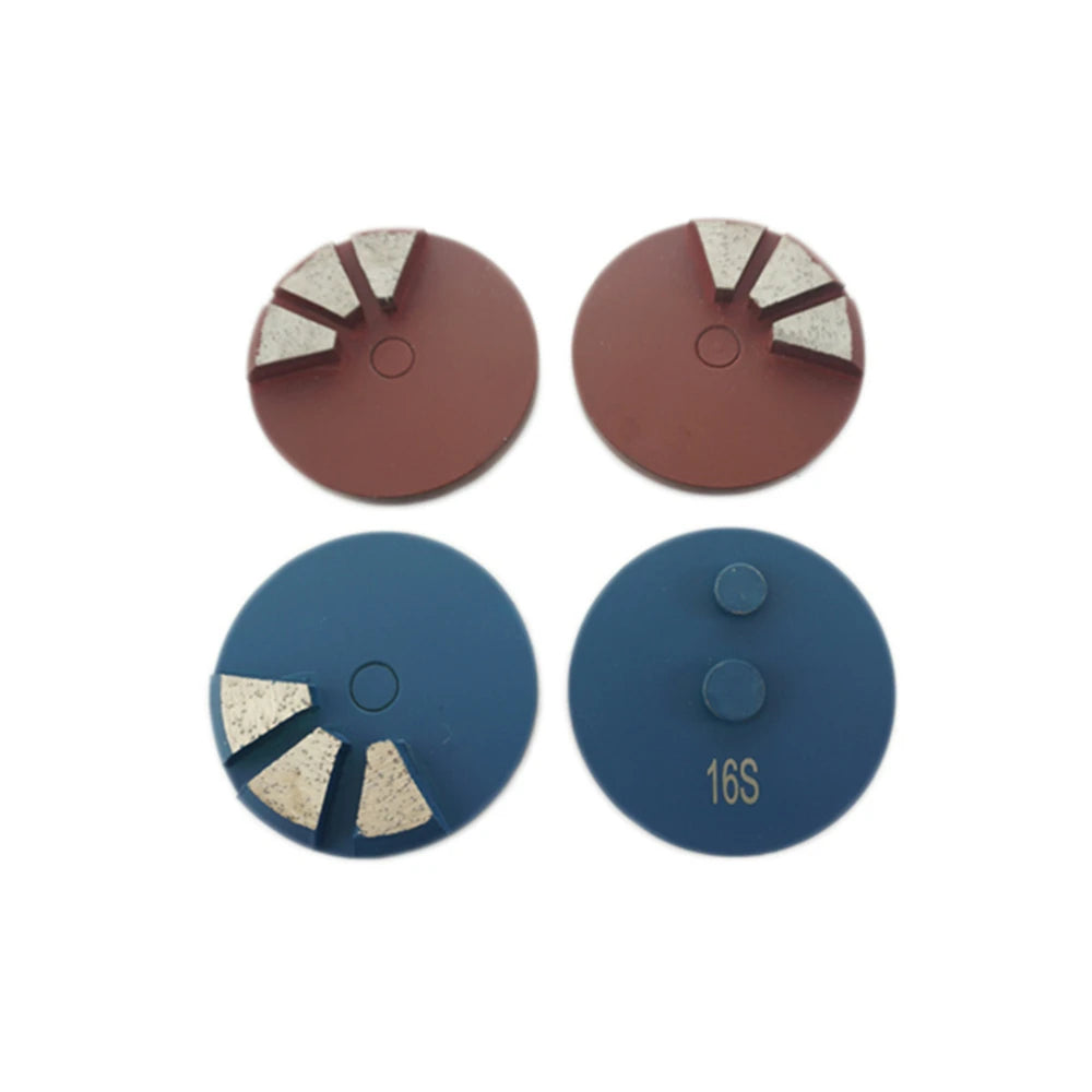 9PCS Two Pins STI Concrete Grinding Disc 3 Inch Diamond Floor Wheel Metal Bond Polishing Pads With Three Segments