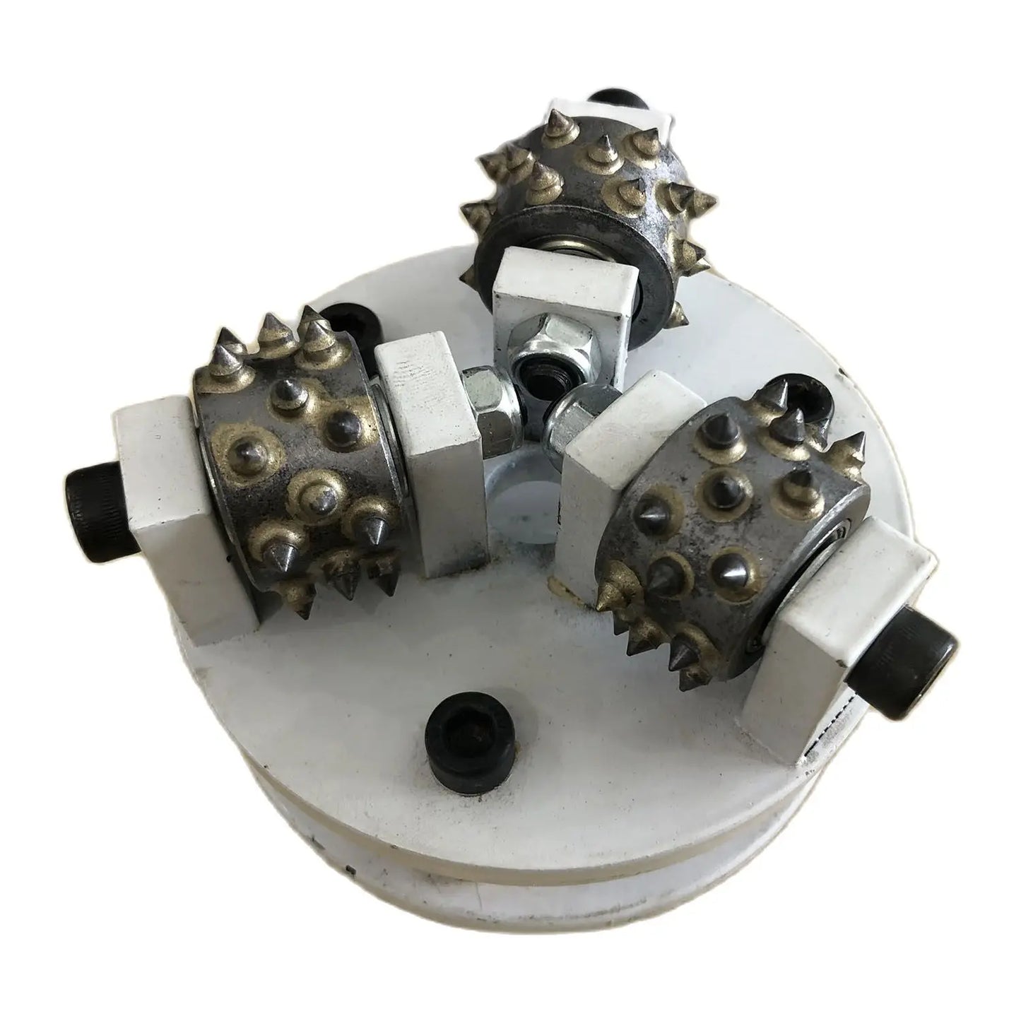 Bush Hammer 125mm Abrasive Tool Alloy Litchi 3-Rollers For Grinding And Polishing Stone Marble Granite Concrete Floor