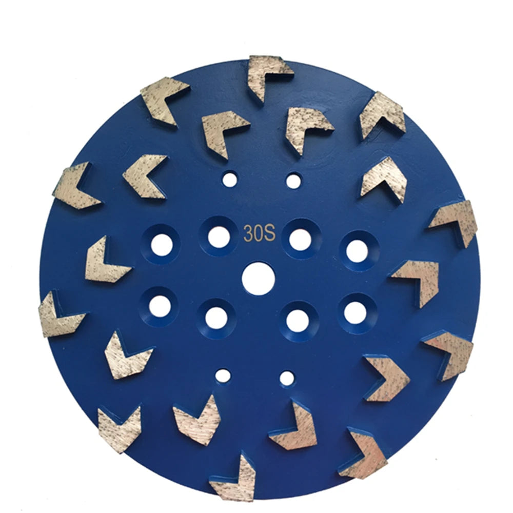 Sharp Arrow Segments 10 Inch Diamond Grinding Wheel for Hard Bond Flooring - Abrasive Disk for Concrete and Terrazzo Floor 3PCS