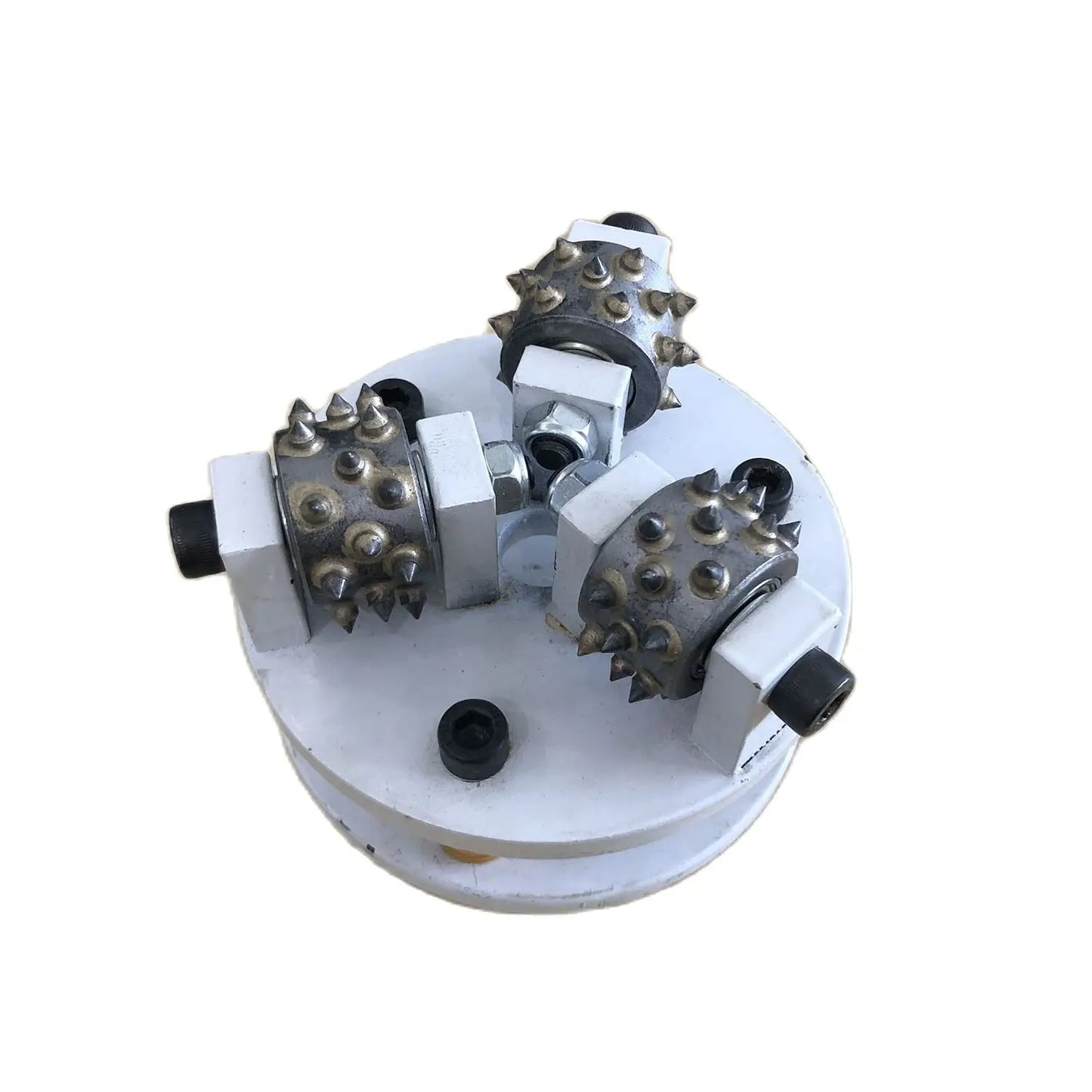 Bush Hammer 125mm Abrasive Tool Alloy Litchi 3-Rollers For Grinding And Polishing Stone Marble Granite Concrete Floor