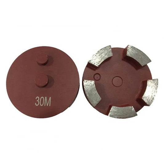3 Inch Diamond Grinding Disc with Grit 30 Medium Bond Concrete Plates Double Post STI Diamond With Five Curved Segments - 9PCS