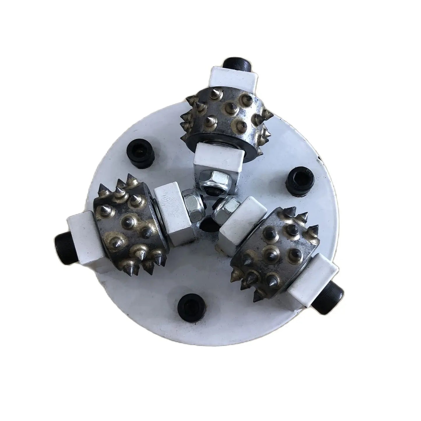 Bush Hammer 125mm Abrasive Tool Alloy Litchi 3-Rollers For Grinding And Polishing Stone Marble Granite Concrete Floor