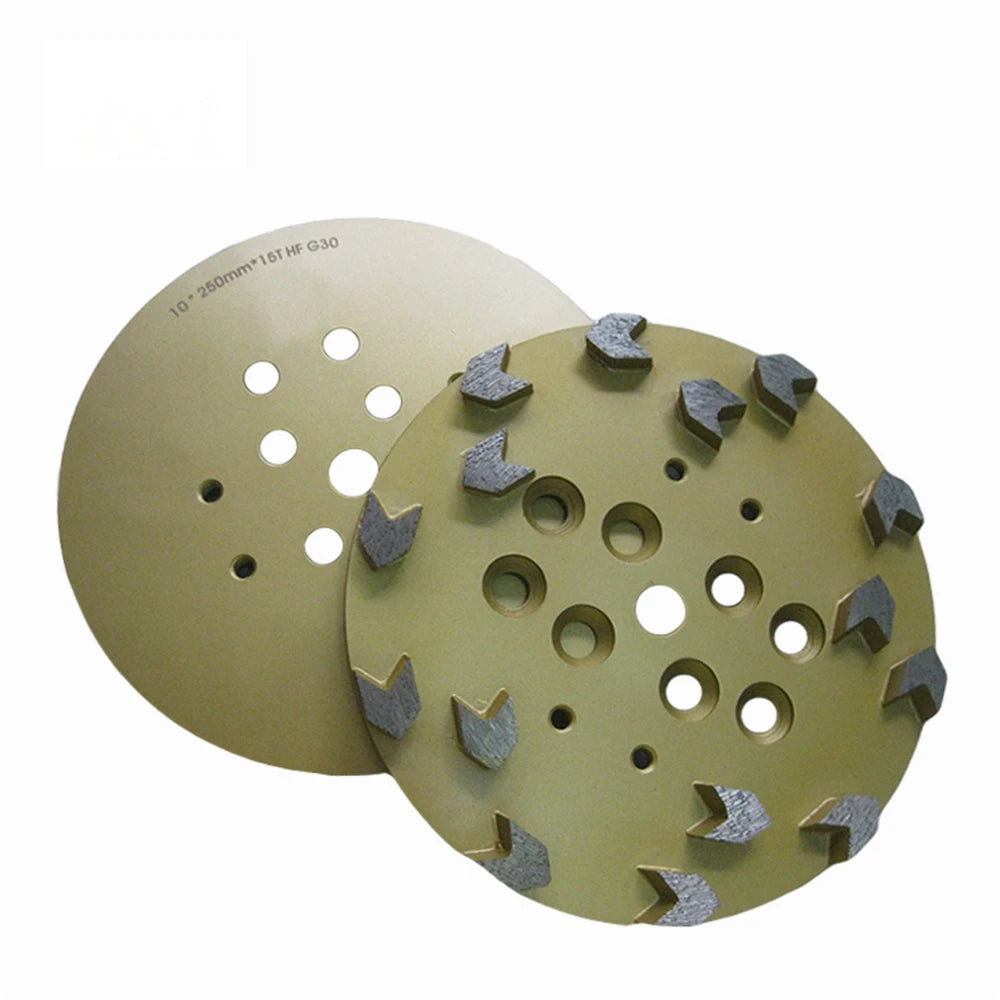 Sharp Arrow Segments 10 Inch Diamond Grinding Wheel for Hard Bond Flooring - Abrasive Disk for Concrete and Terrazzo Floor 3PCS