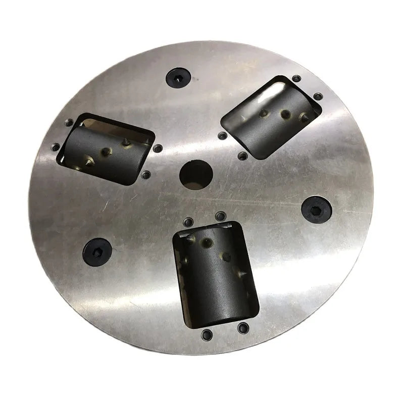 Bush Hammer Polishing Wheel 300mm 3 Rollers Rotary Plate Diamond Abrasive For Concrete And Stone Power Tool Accessory