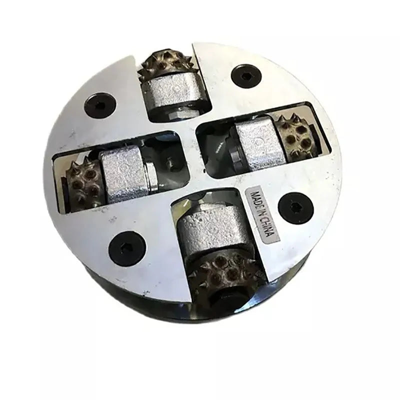 Bush Hammer 125MM New Item Single Layer 4 Rollers Rotary Plate Diamond Abrasive Tool For Grinding Concrete And Stone