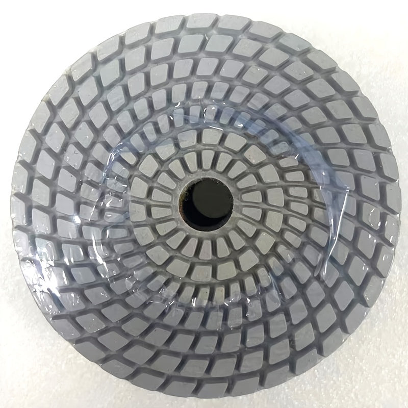 7Pcs 4" Diamond Wet Flexible Polishing Pads 100mm White Resin Bond Sanding Disc for Granite Stone Marble