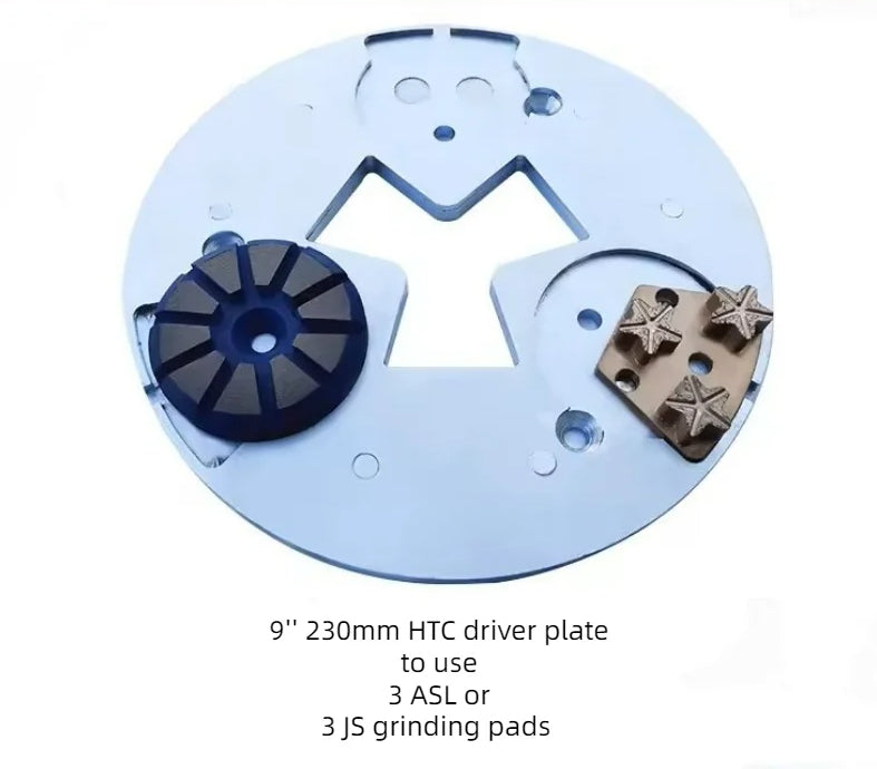 Placa controladora de diamante HTC de 10,8 pulgadas, adaptador magnético de 270mm, soporte de disco para usar 3 trapézoides ASL o 3 JS, almohadillas de pulido