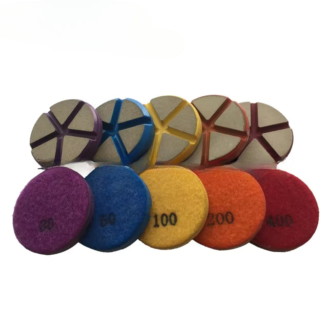 OEM Customized 3 Inch Ceramic Bond Transition Diamond Polishing Pads Dry or Wet Used for Stone Floor & Concrete Grinding