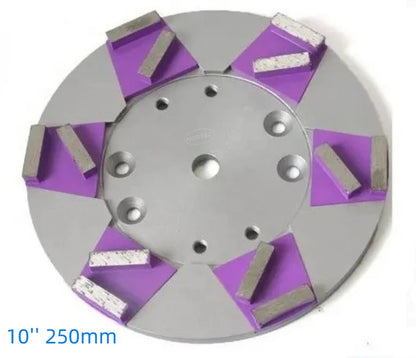 10'' Diamond Steel Quick Easy Change Disc for Floor Grinder 250mm Bottom Base Adapter Conversion Driver Plate for Grinding Shoes