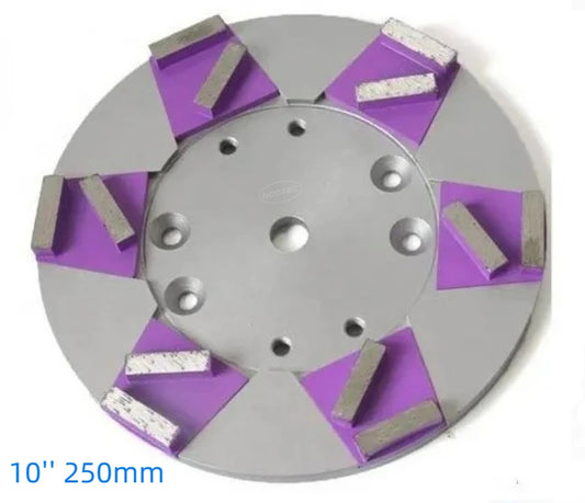 10'' Diamond Steel Quick Easy Change Disc for Floor Grinder 250mm Bottom Base Adapter Conversion Driver Plate for Grinding Shoes