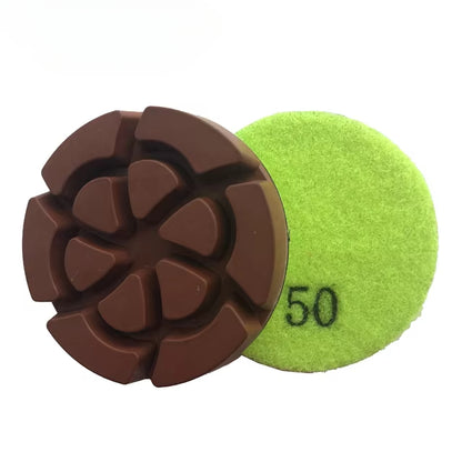 Customizable 3-Inch Copper Bond Flower Type Polishing Puck OEM Supported Abrasive Pad for Concrete