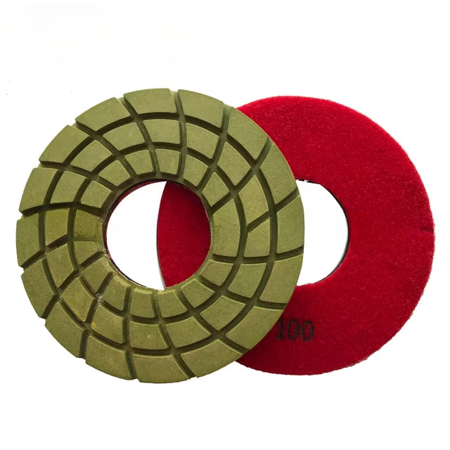 7-Inch Wet Polishing System with Diamond Buffing Pads for Polishing Granite Marble Stone Flooring 5.5mm Thickness
