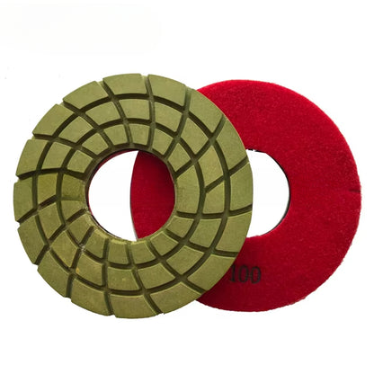 7-Inch Wet Polishing System with Diamond Buffing Pads for Polishing Granite Marble Stone Flooring 5.5mm Thickness