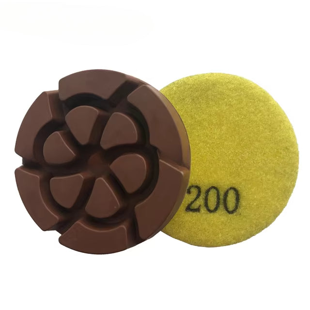 Customizable 3-Inch Copper Bond Flower Type Polishing Puck OEM Supported Abrasive Pad for Concrete