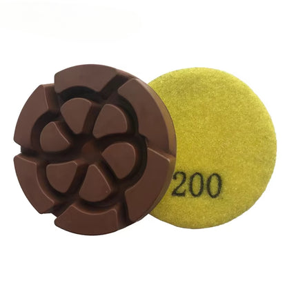 Customizable 3-Inch Copper Bond Flower Type Polishing Puck OEM Supported Abrasive Pad for Concrete