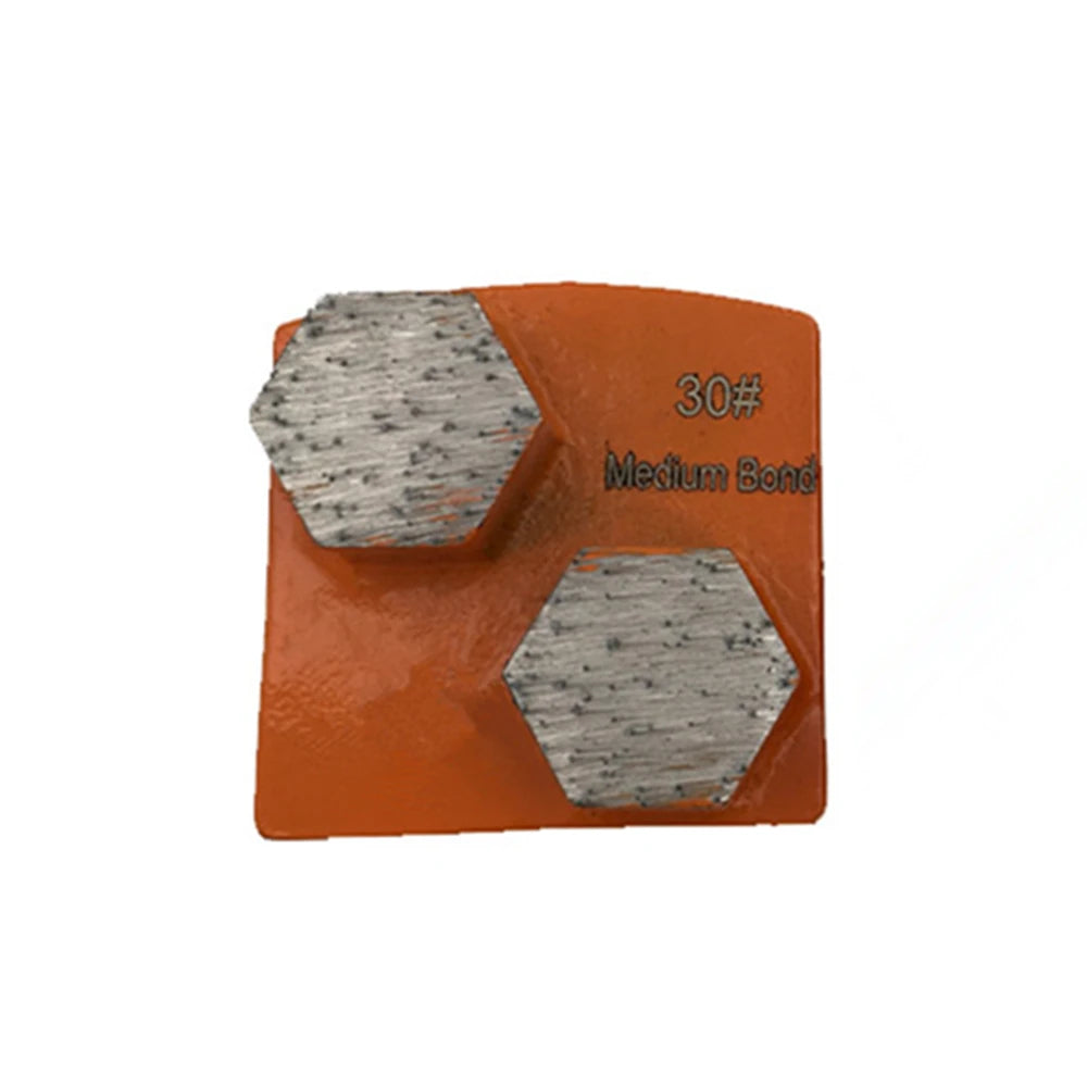 Husqvarna Redi Lock Diamond Grinding Pads High Quality Redilock Grinding Block Coffin  Shoes Two Hexagonal Segments Matel Bond Concrete Pads 12PCS