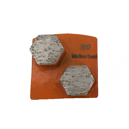 Husqvarna Redi Lock Diamond Grinding Pads High Quality Redilock Grinding Block Coffin  Shoes Two Hexagonal Segments Matel Bond Concrete Pads 12PCS