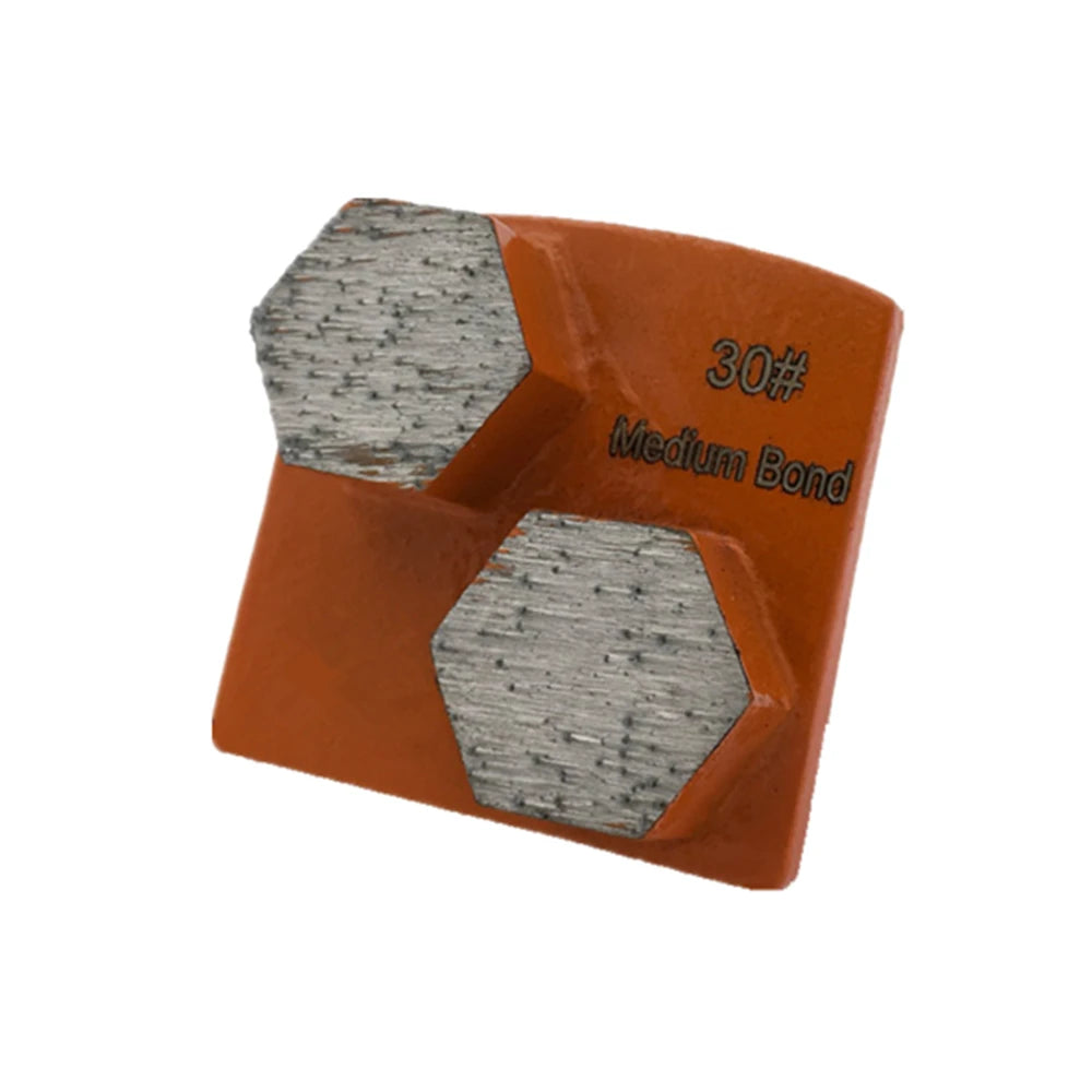 Husqvarna Redi Lock Diamond Grinding Pads High Quality Redilock Grinding Block Coffin  Shoes Two Hexagonal Segments Matel Bond Concrete Pads 12PCS
