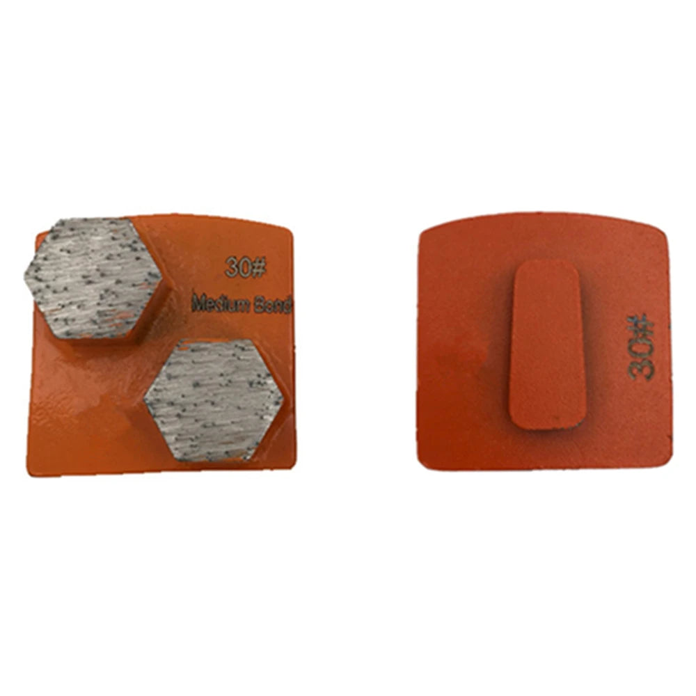 Husqvarna Redi Lock Diamond Grinding Pads High Quality Redilock Grinding Block Coffin  Shoes Two Hexagonal Segments Matel Bond Concrete Pads 12PCS