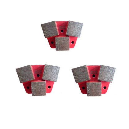 High Quality Diamond Grinding Block Trapezoid Concrete Polishing Pads With Three Square Segments 9PCS Free Shipping