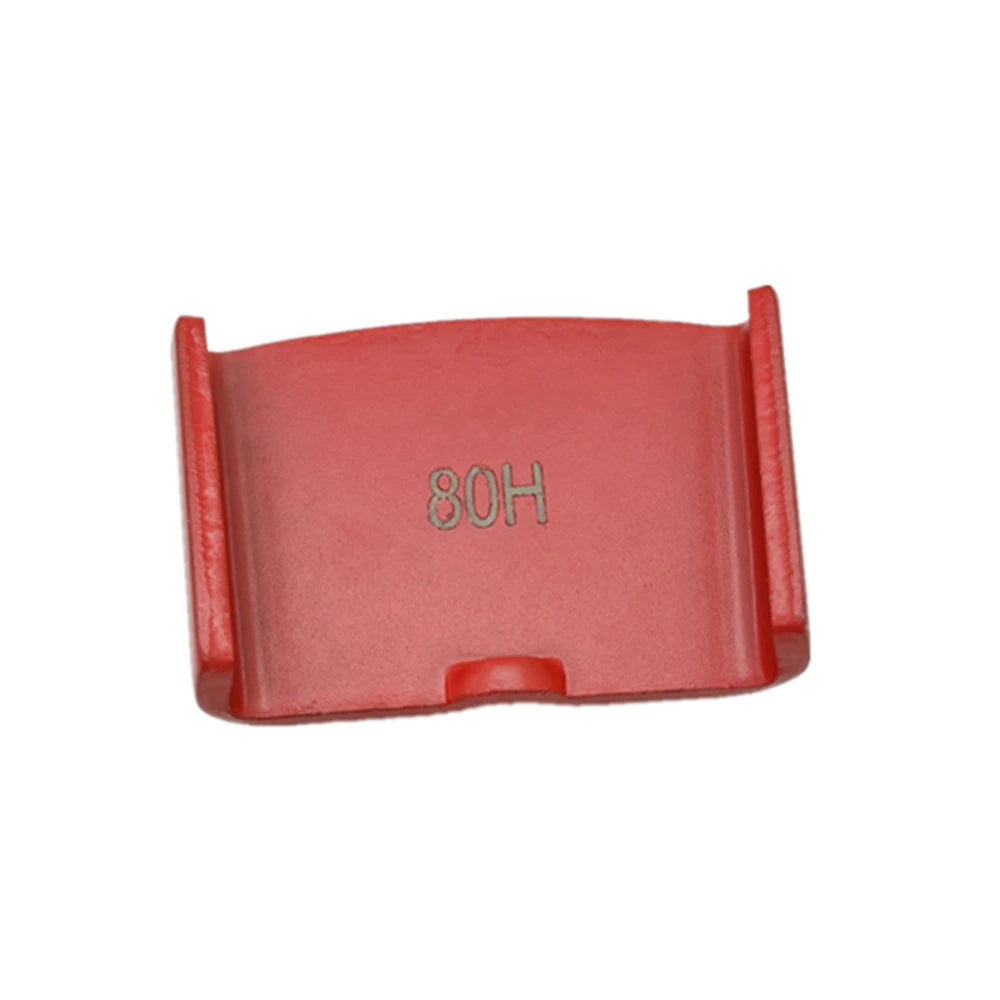 HTC EZ Change Diamond Grinding Shoes Red Medium Bond Fast Lock Grinding Block with Three Sharp Arrow Segments for Rough Concrete - 9PCS