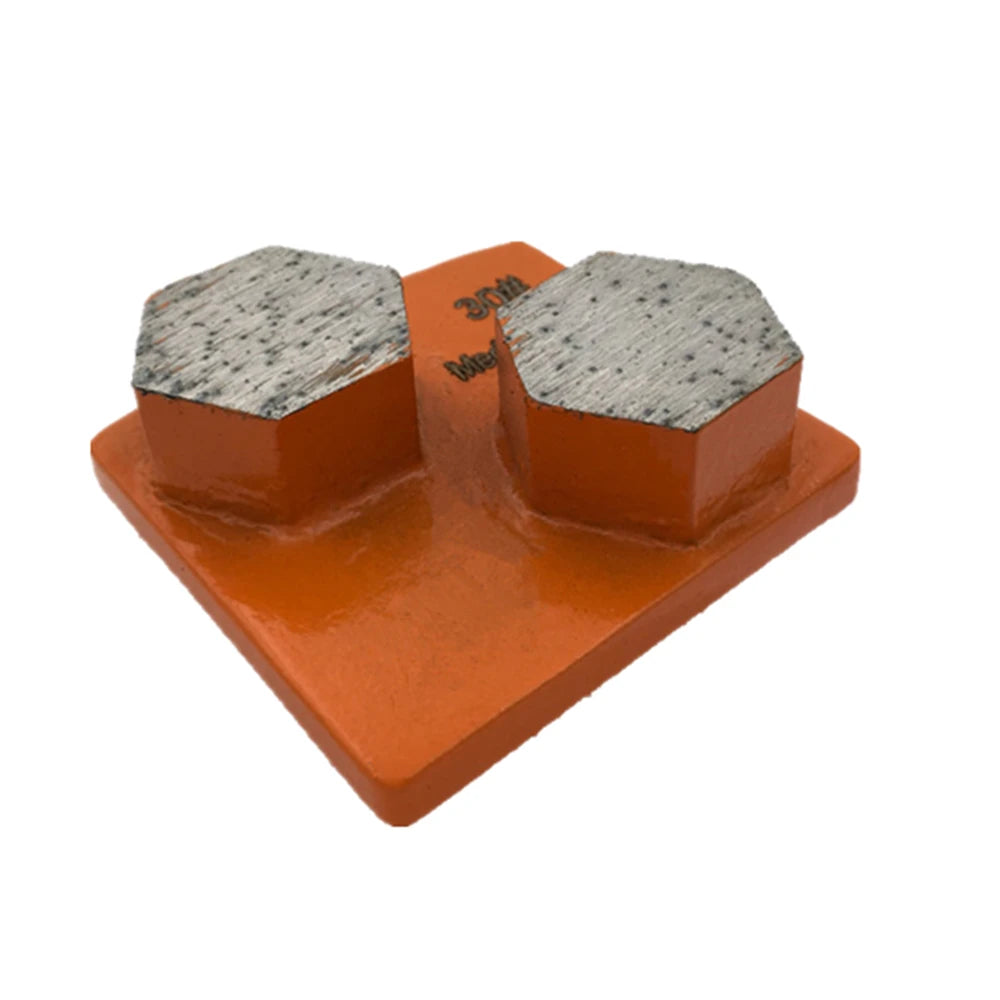 Husqvarna Redi Lock Diamond Grinding Pads High Quality Redilock Grinding Block Coffin  Shoes Two Hexagonal Segments Matel Bond Concrete Pads 12PCS