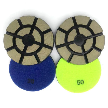 9PCS Ceramic  Polishing Pads 4 Inch 100mm Concrete Floor Grinding Wheel Diamond Dry /Wet Use Coarse