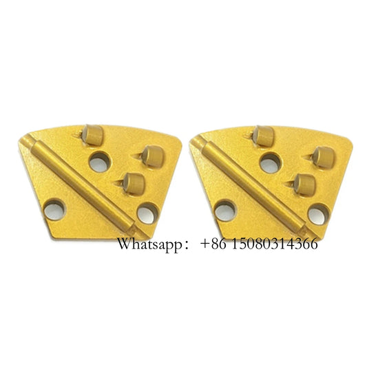 Concrete Wooden Floor Grinding Tools Cemented Carbide TCT Blades Quarter PCD Pads Counterclockwise Rotation 12PCS
