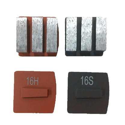 Husqvarna/Scanmaskin Diamond Grinding Shoes Concrete Grinding Plates - Medium Bond Hard Metal Floor Polishing Pads With Three Segments (9PCS)