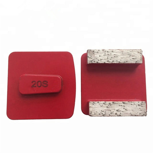 Husqvarna/Scanmaskin Diamond Grinding Shoes Redi Lock Soft Bond  Grinding Discs with Two Diamond Bars for Rough Concrete and Terrazzo Floor Polishing