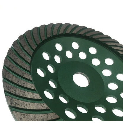7-Inch Diamond Turbo Grinding Cup Wheel for Concrete with M14 Screw Connection and 22.23 Bare Holes - 9PCS