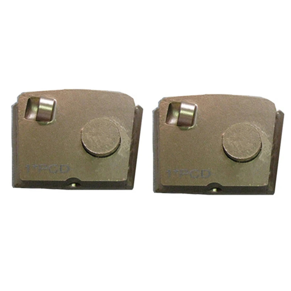 Quick Change Two Quarter HTC  Quick Lock   PCD Grinding Blades  Coarse Concrete Floors Blastrac Trapezoid Metal Base Welded HTC  EZ  Blank 9PCS