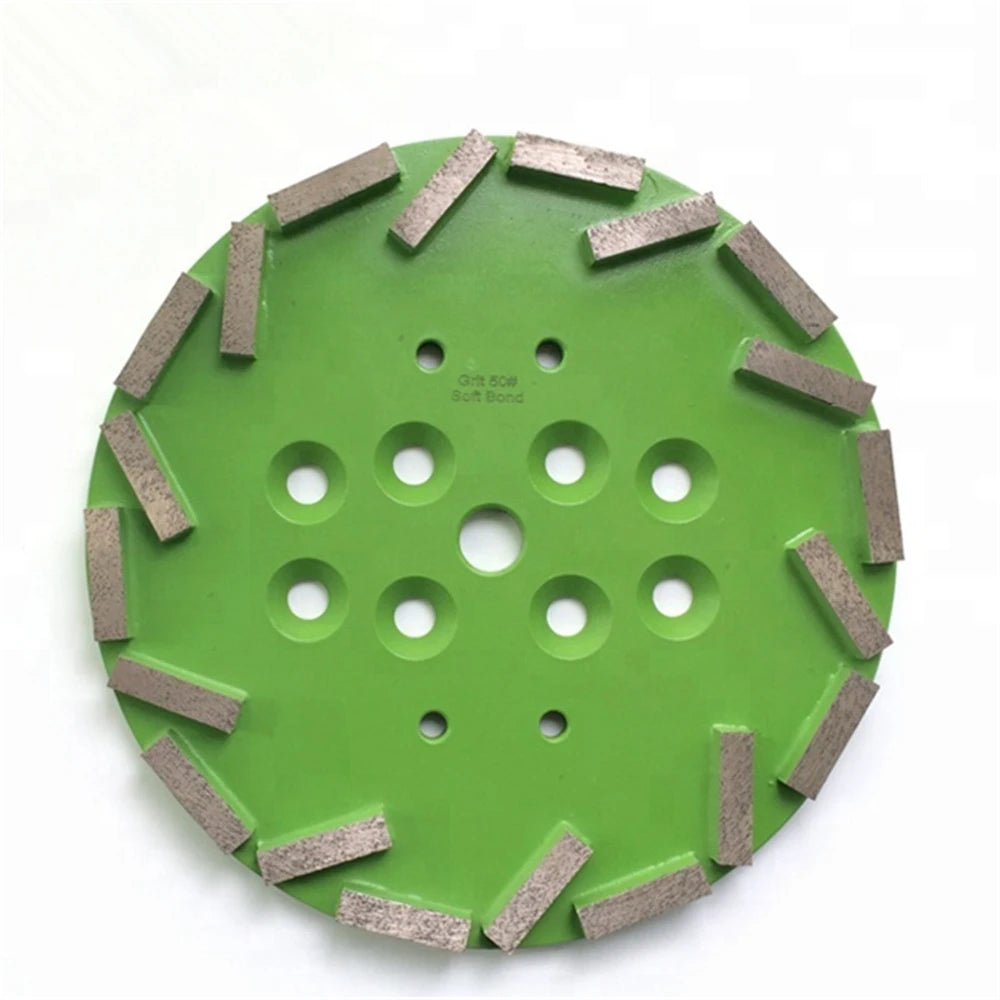 3PCS Diamond Abrasive Grinding Disc - 10 Inch Plate Polishing Pads with 20 Segments for Concrete and Terrazzo Floor