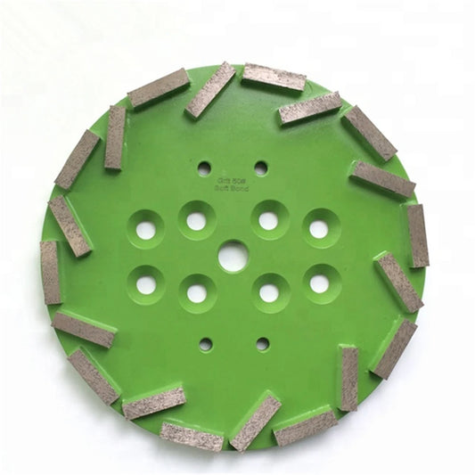 3PCS Diamond Abrasive Grinding Disc - 10 Inch Plate Polishing Pads with 20 Segments for Concrete and Terrazzo Floor
