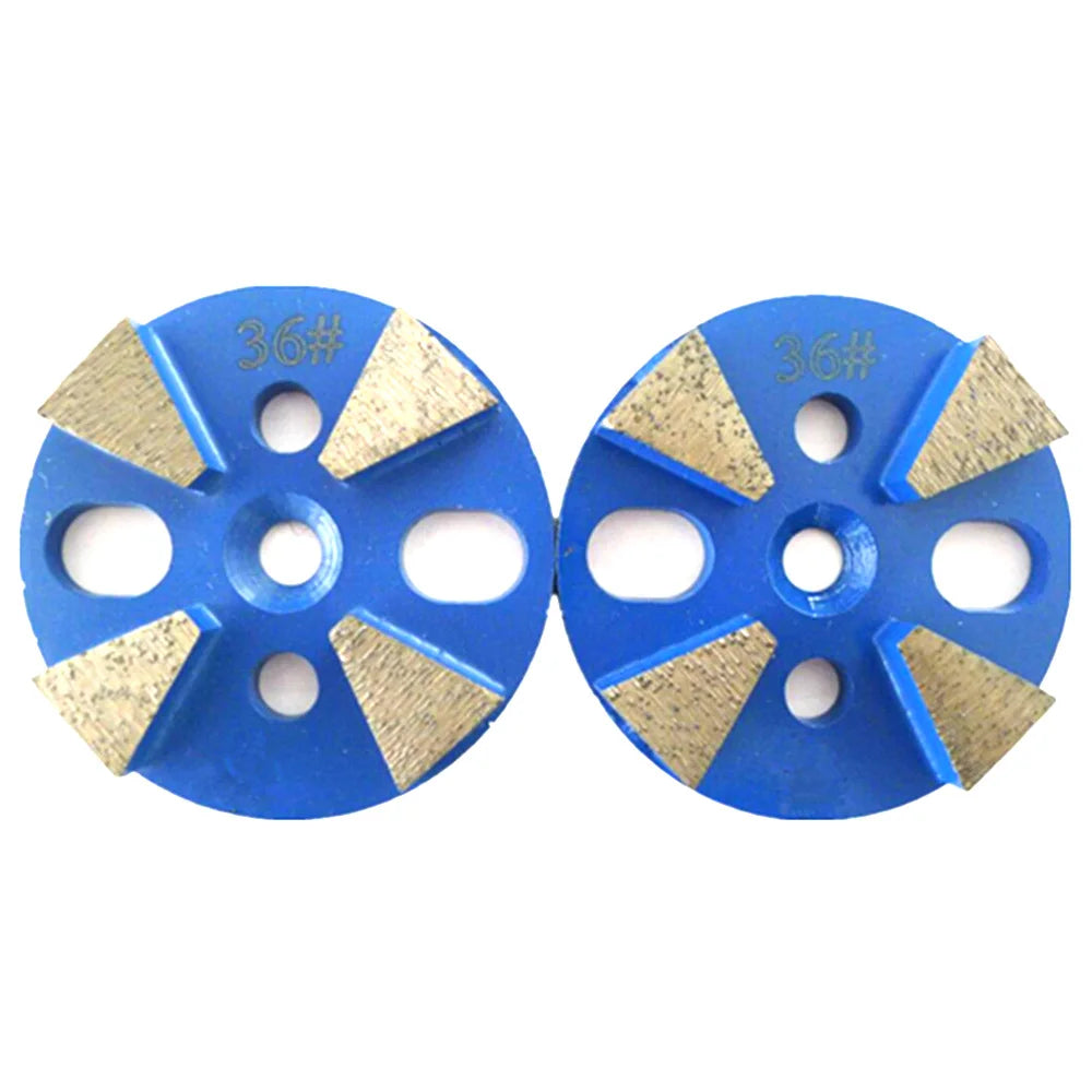 Efficient 3 Inch Diamond Floor Grinding Disc - Polishing Wheel with 4 Trapezoid Segments for Concrete Surface - 12PCS