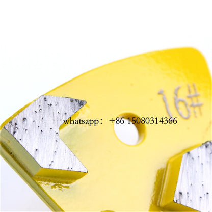 Metal Diamond Grinding Shoes with Arrow Segments for Concrete and Terrazzo Floor - 12PCS Blastrac ASL Pads