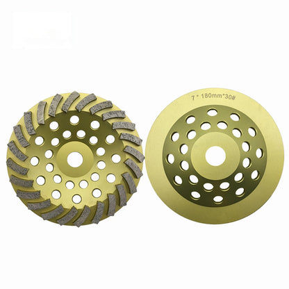 Diamond Turbo Grinding Wheel 7 Inch with 12/24 Metal Bars Concrete Disc D180mm Floor Polishing Pads - 3PCS