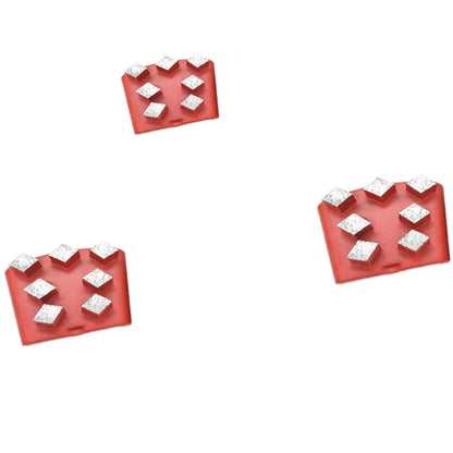 Long-lasting HTC  EZ Change Diamond Grinding Shoes for Concrete Floors with Seven Rhombus Segments - 12PCS