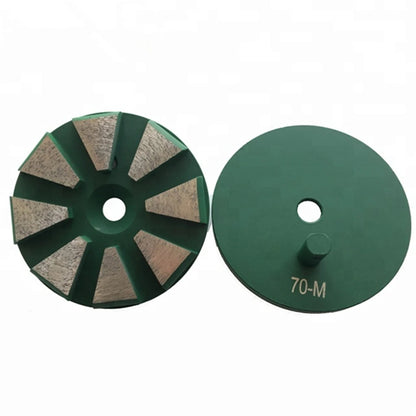10Pcs  Concrete Diamond Grinding Disc 3 Inch Single Post Floor Pads for Grinder Machine  10 Segmented Metal Bond
