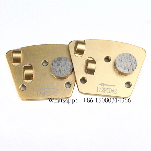 Diamond Blastrac Screw Holes PCD Grinding Shoes Soft Metal Bond Router Disc For Hard Concrete Floor Paints Epoxy 12PCS